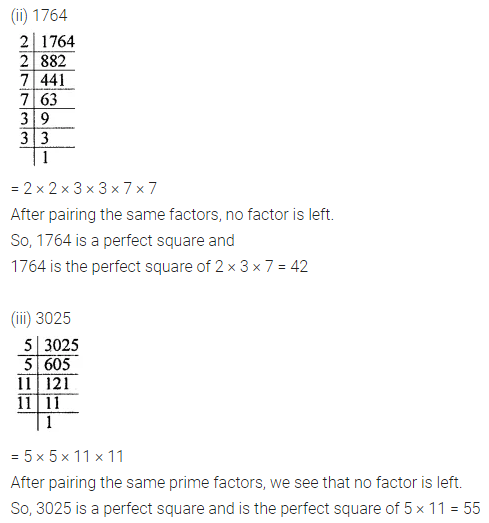 ML Aggarwal Class 8 Solutions for ICSE Maths Chapter 3 Squares and ...