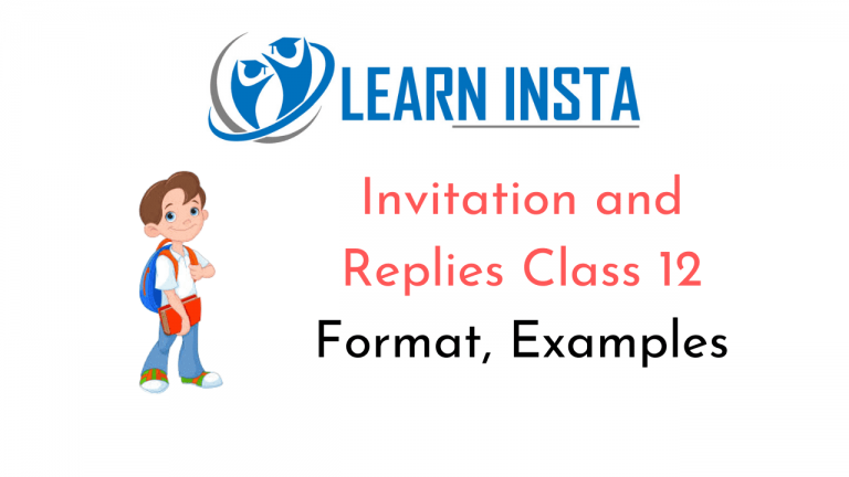Invitation and Replies Class 12 Format, Examples
