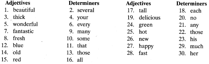 Determiners Exercises For Class 11 CBSE With Answers Mgs Gyan Book