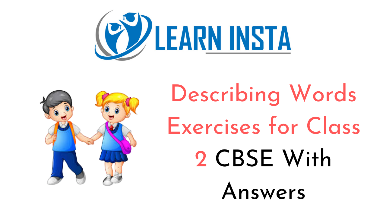 Describing Words Worksheet Exercises For Class 2 Examples With Answers CBSE